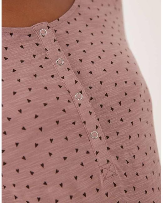 Mama.licious Red Mamalicious Maternity Heart Print Nightdress With Nursing Function