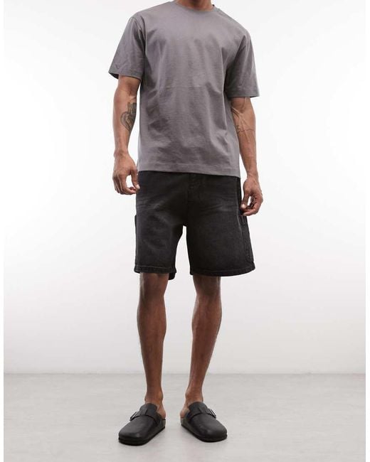 Faded Store White Workshop Cargo Shorts for men