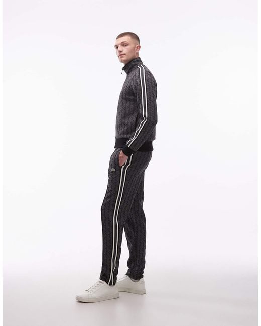 Lacoste Black Monogram Co-ord Track Pants for men
