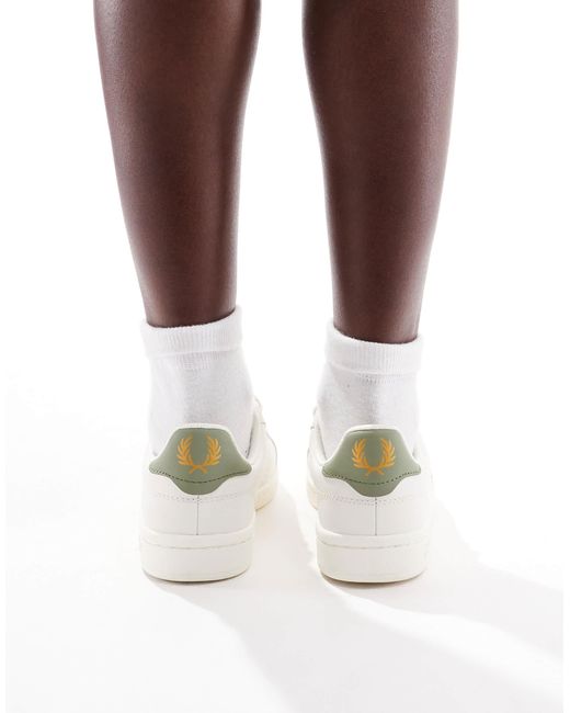 Fred Perry White – b721 – weiße leder-sneaker