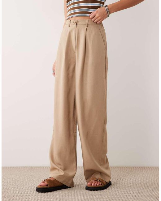 Miss Selfridge Natural Tailored Wide Leg Pants