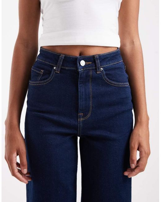 ONLY Blue Hannah Extra High Waist Wide Leg Jeans