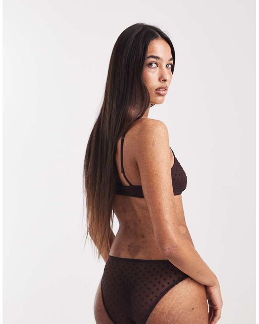 Cotton On Brown Olivia Mesh Cheeky Briefs