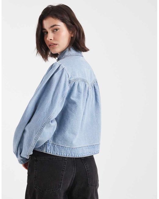 Levi's Blue Cropped Vintage Denim Jacket