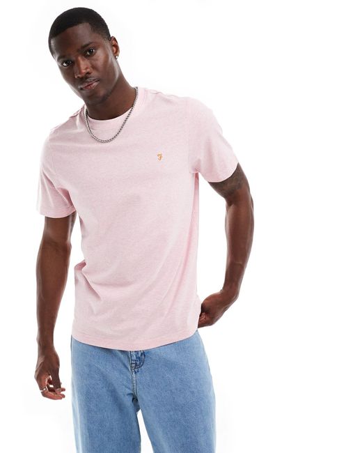 Farah – danny – kurzärmliges t-shirt in Pink für Herren