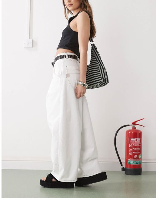 Collusion White – jeans