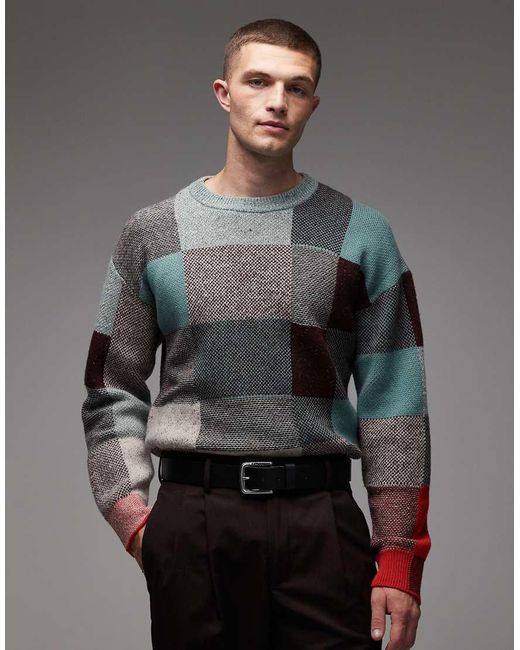 Paul Smith Gray Paul Smith Crew Neck Knitted Jumper for men