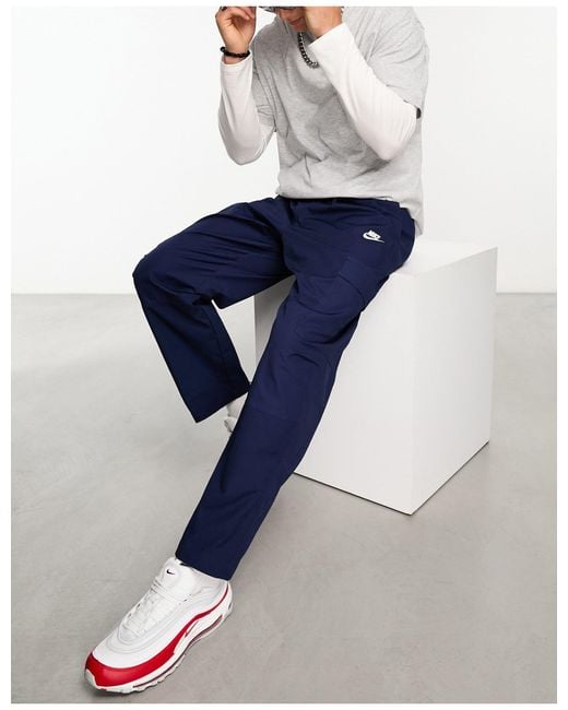 Nike Blue Club Woven Cargo Trousers for men