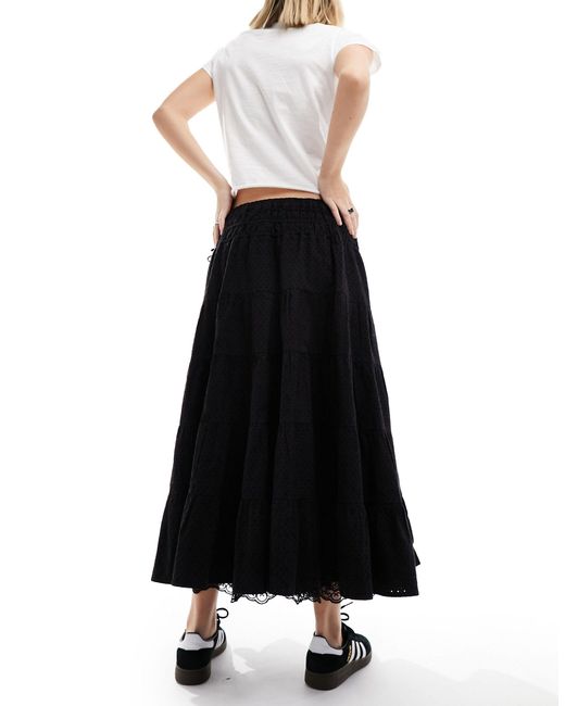 Reclaimed (vintage) Black Western Cowgirl Skirt