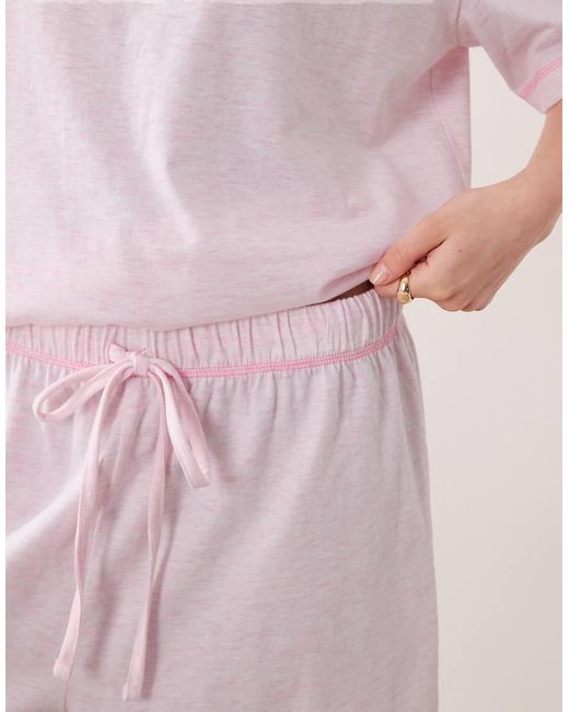 ASOS Pink Essentials Oversized Tee And Shorts Pyjama Set