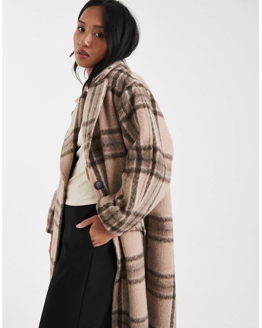 ASOS White Asos Design Petite Brushed Formal Throw On Coat