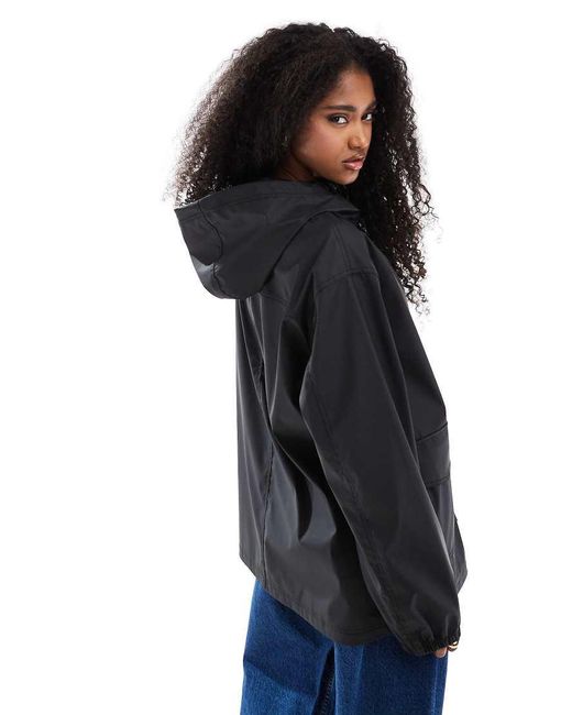 ASOS Blue Rubberised Rain Coat