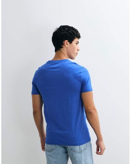 Polo Ralph Lauren Blue Icon Logo Custom Slim T-shirt for men