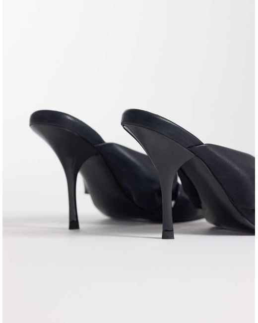 ASOS Blue Notice Knotted High Heeled Mules