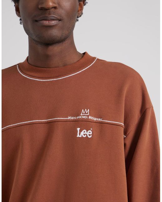 X jean-michel basquiat - capsule - sweat à imprimé artistique au dos - marron Lee Jeans pour homme en coloris Brown