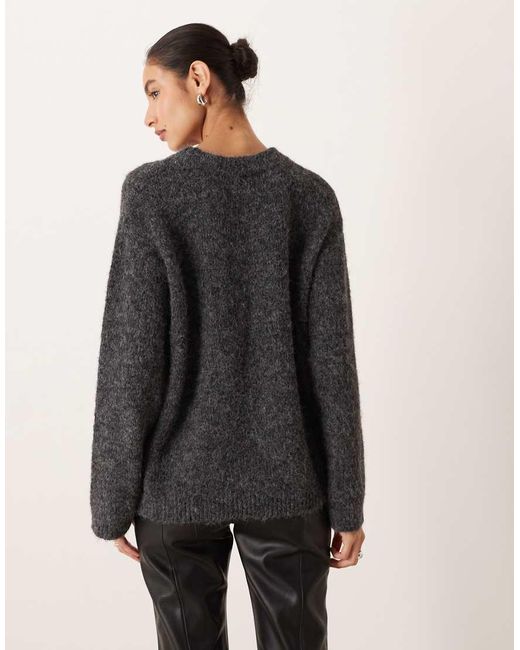 Gina Tricot Gray Super Soft Knit Oversized Sweater