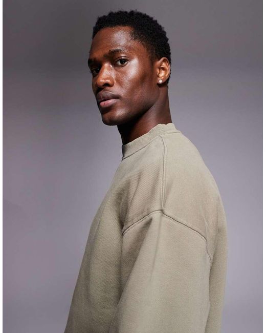 4505 Gray Icon Rest Day Heavyweight 440Gsm Cotton Oversized Boxy Sweatshirt for men