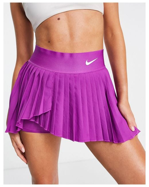 Nike Purple Nike Tennis Dri-fit Pleated Skirt