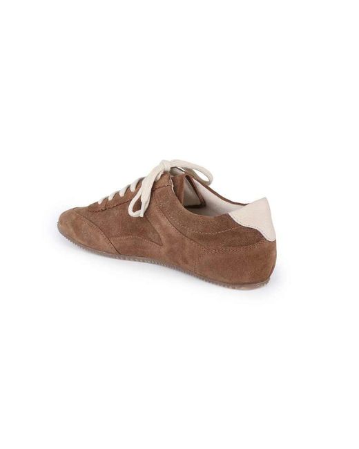 OFF THE HOOK Brown Morgan Suede Casual Lace-Up Low-Top Trainers