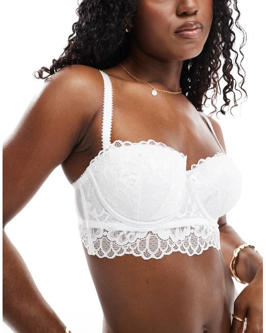 New Look White – trägerloser multiway-bh aus spitze
