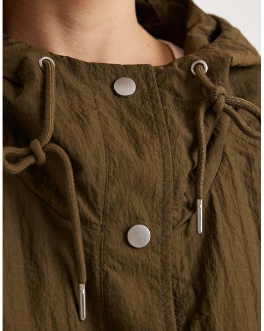 ASOS Brown Shower Resistant Rain Wear Parka Jacket