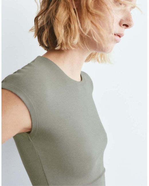 Pull&Bear Blue Fitted T-shirt With Full Sleeves