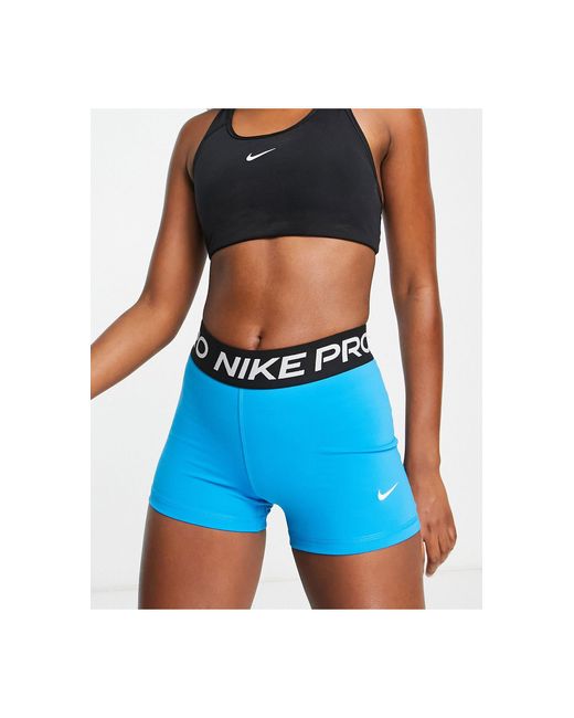 Nike Blue Pro Dri-fit 365 3-inch legging Shorts