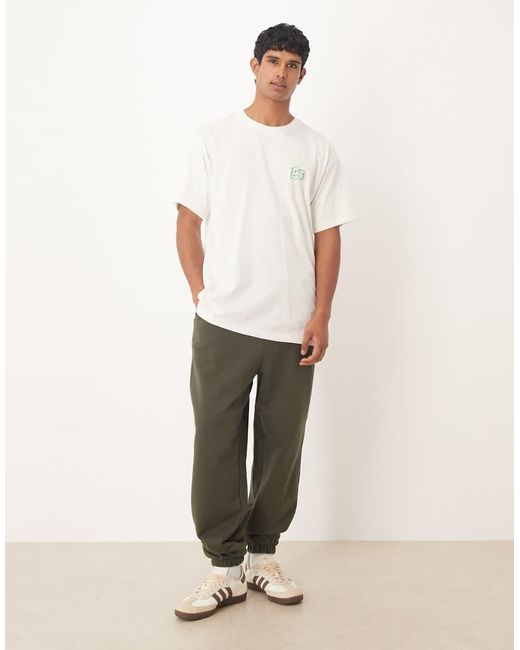 Adidas Originals White Iced Coffee Graphic T-Shirt for men