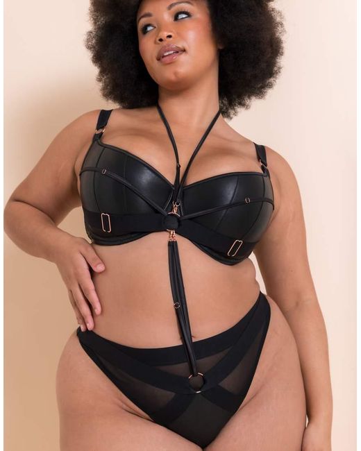 Curvy Kate Black Scantilly Harnessed Thong Fuller Bust