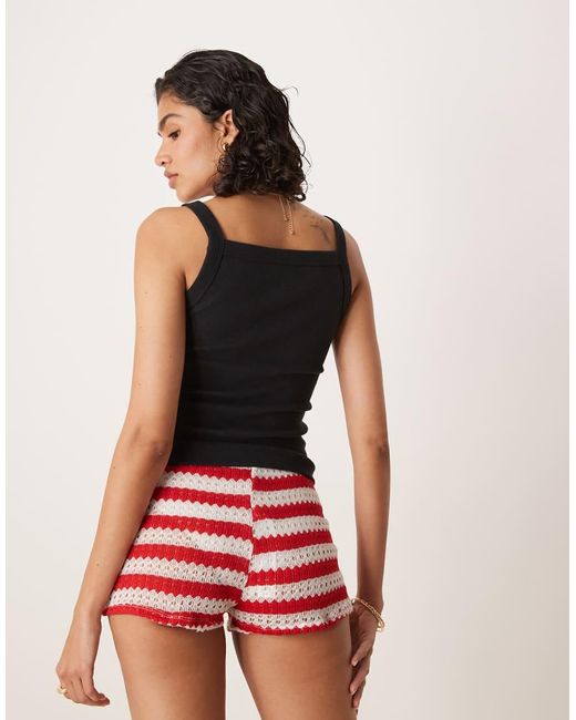 ASOS Gehaakte Micro Short in het Red