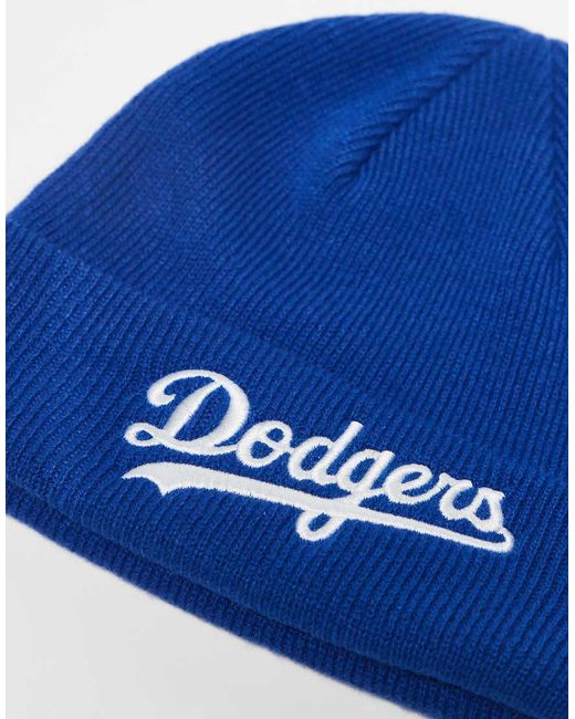'47 Blue La Dodgers Script Knit Beanie
