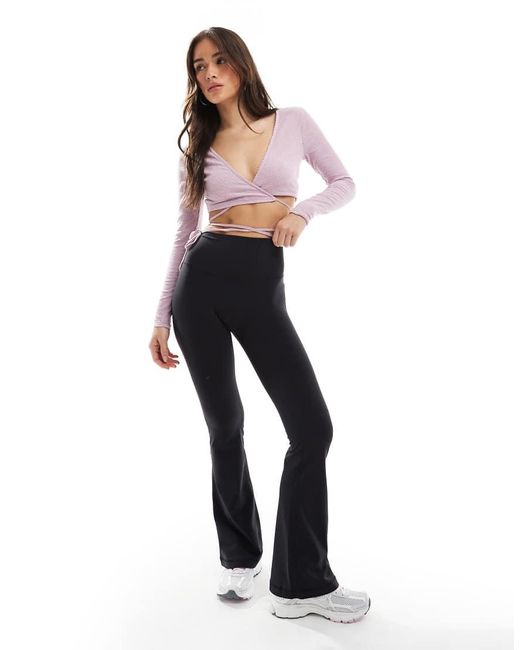 agon® Purple Wrap Crop Top