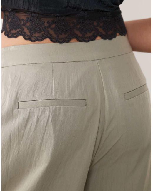 ASOS Natural Tailored Pleated Floaty Culotte