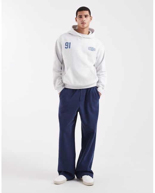 Cotton On Blue Super baggy Track Pants for men