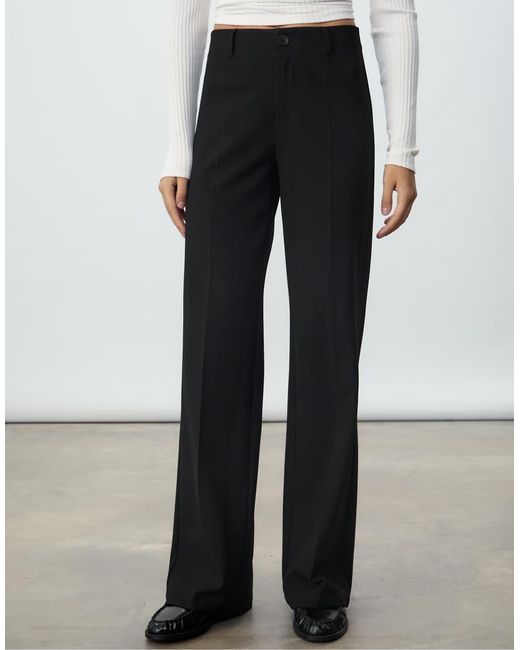 Stradivarius White Wide-leg Trousers