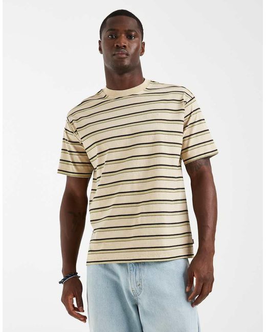 Levi's White Striped Workwear Pocket T-Shirt for men