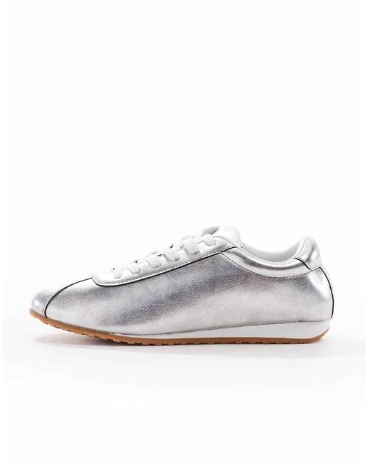 SEQWL Blue Drifter Lace Up Gum Sole Trainers