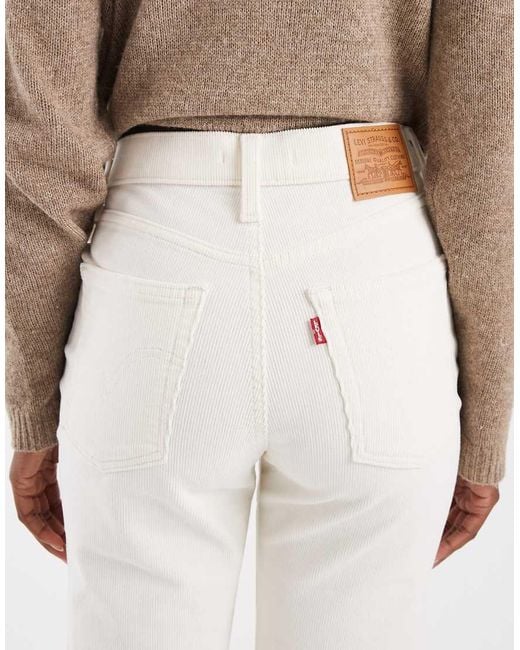 Levi's White Ribcage Flare Jeans