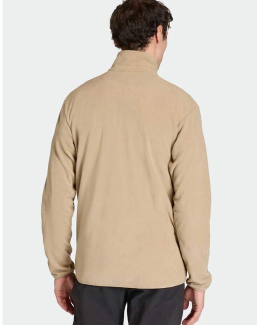 Adidas Originals Natural Multi Essentials Full-Zip Fleece Jacket for men