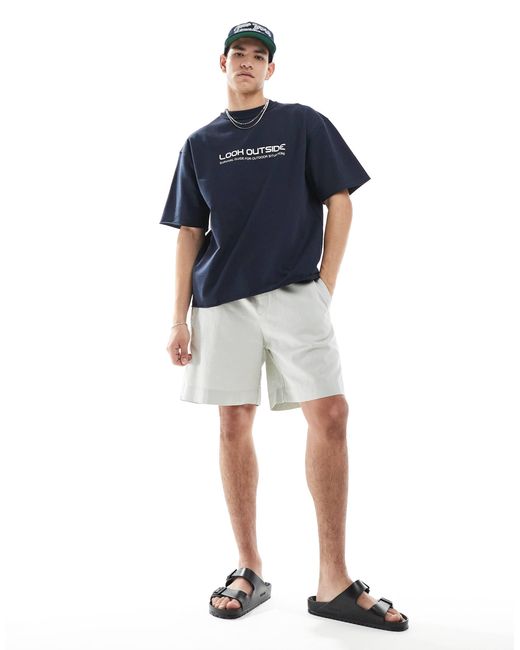 Pull&Bear – t-shirt in Blue für Herren