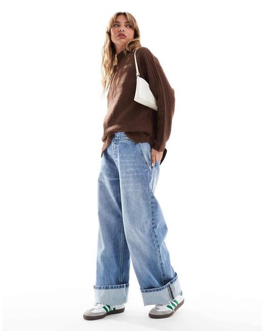 Threadbare Hoogsluitende Oversized Trui in het Brown