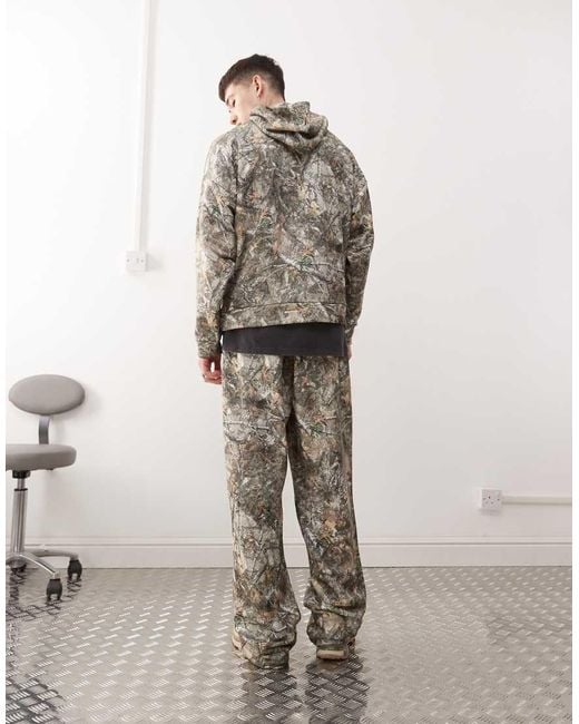 Collusion Natural Tree Camo baggy jogger Co-ord for men