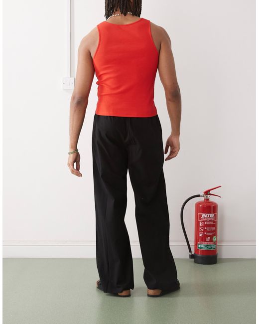 Pantalon décontracté en lin Collusion pour homme en coloris Orange