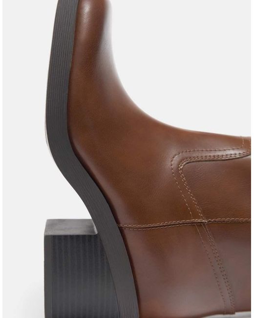 Pull&Bear Brown High-Heel Boots