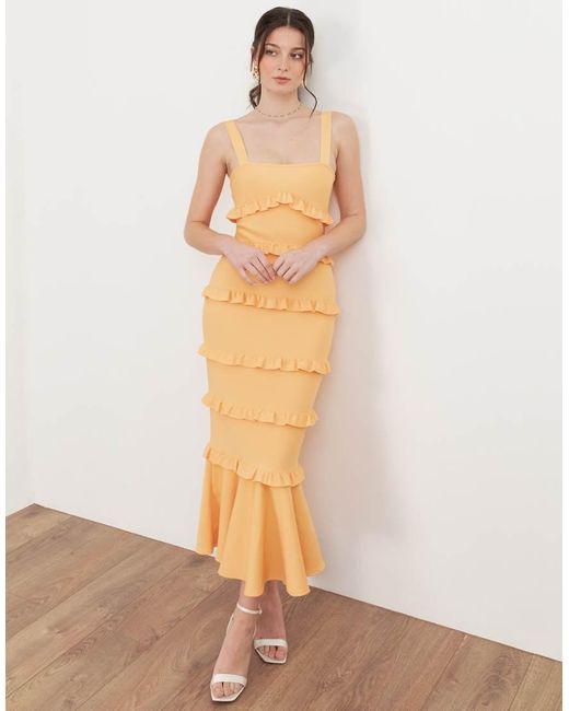 Maya White Strappy Bandage Midi Dress