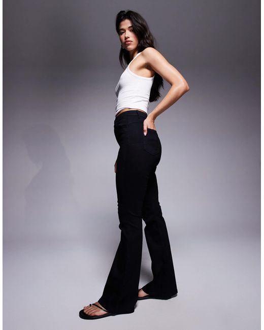 ASOS Blue Hourglass Power Stretch Sculpt Flare Jeans
