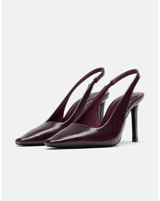 Stradivarius Brown Wide Fit Basic High-heel Shoes