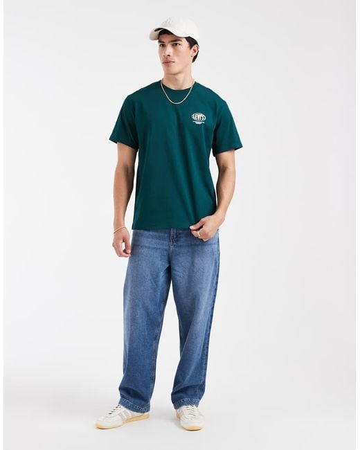 Levi's Green Relaxed Back Print Graphic T-shirt for men