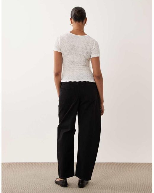 ASOS White Asos Design Maternity Slim Barrel Jeans
