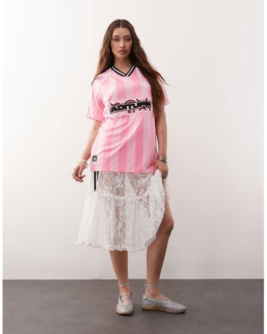 Adidas Originals Pink – midirock aus spitze